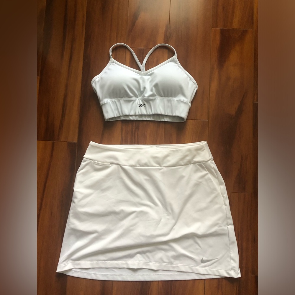 Women’s Nike White golf tennis skirt set